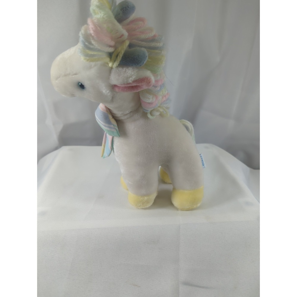 Vintage Eden Musical Wind Up Giraffe Pastel Colors Stuffed Plush Toy Neck Moves - Picture 2 of 7